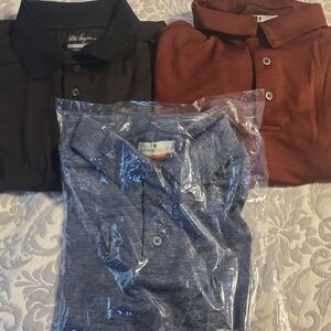 Grand Slam Blue and Black Long Sleeve Polo Collection